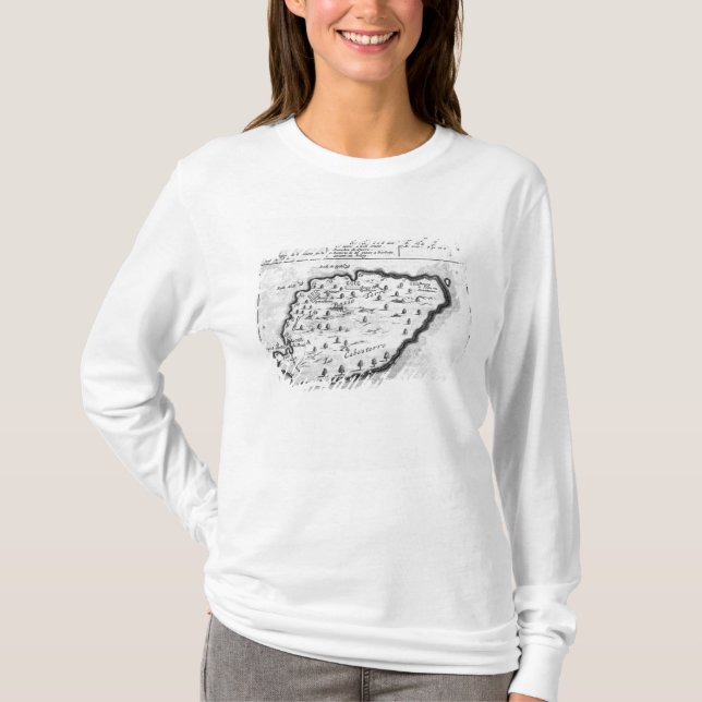Karta av Barbados Tee (Framsida)