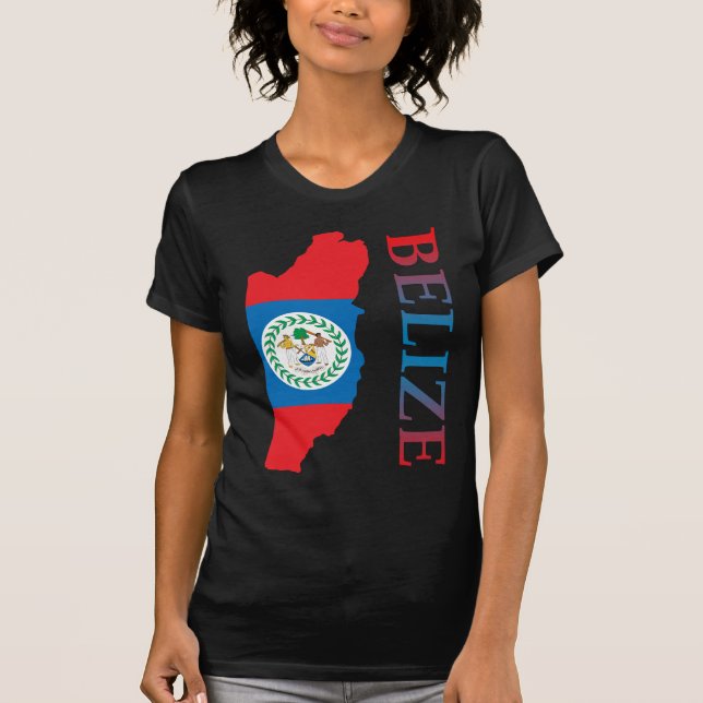 Karta av Belize Tee Shirt (Framsida)