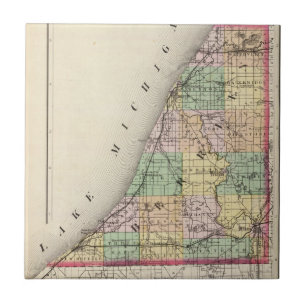 Karta av Berrien County, Michigan Kakelplatta