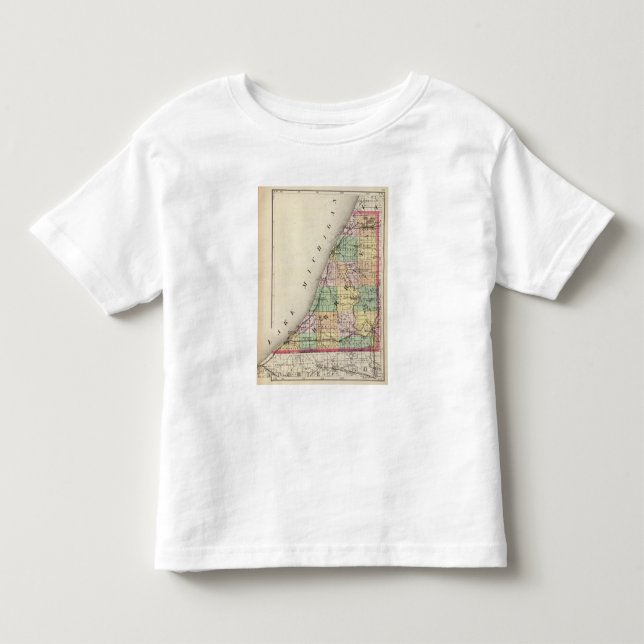 Karta av Berrien County, Michigan Tee Shirt (Framsida)