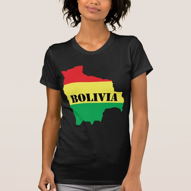 Karta av Bolivia T-shirt (Framsida)