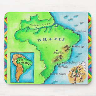 Karta av Brasilien Musmatta