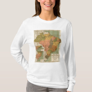 Karta av Brasilien T Shirt