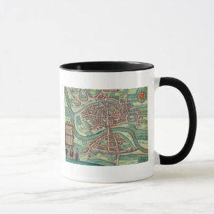 Karta av Bristol, från "Civitates Orbis Terrarum" Mugg