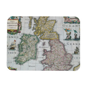 Karta av Britannien 1631 Magnet