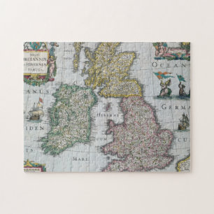 Karta av Britannien   1631 Pussel