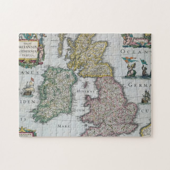 Karta av Britannien | 1631 Pussel (Horisontell)