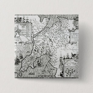 Karta av Caernarvon, 1616 Knapp
