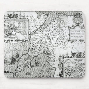 Karta av Caernarvon, 1616 Musmatta