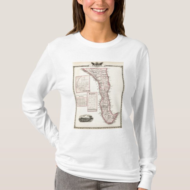 Karta av Calhoun County, Winchester T Shirt (Framsida)