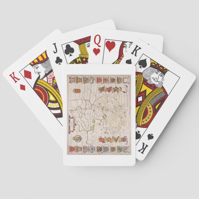 Karta av Cambridgeshire, publicerade Amsterdam Casinokort (Baksidan)