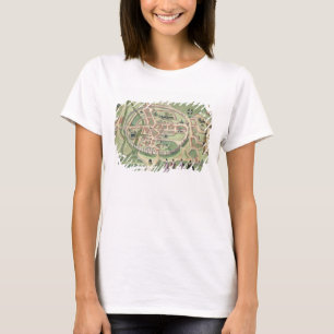 Karta av Canterbury, från Civitates Orbis Terraru T-shirt