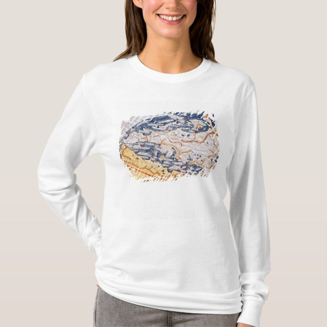 Karta av Central Europe, 1486 Tee Shirt (Framsida)