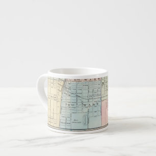 Karta av Champaign, Urbana, Mattoon och Charleston Espressomugg