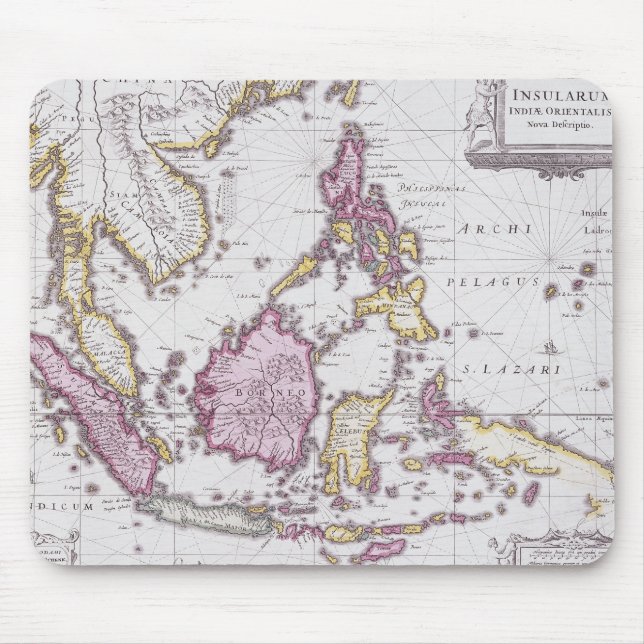 Karta av chinan & Indonesien | 1710 Musmatta (Framsidan)