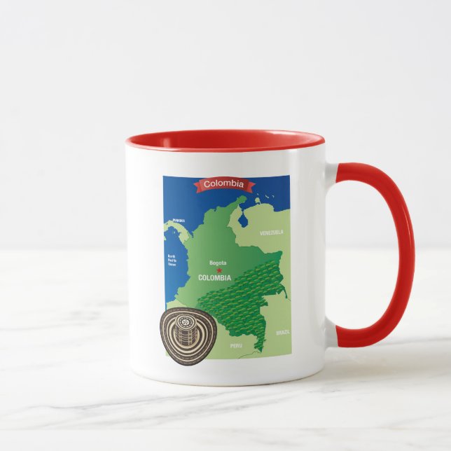 Karta av Colombia Mugg (Höger)