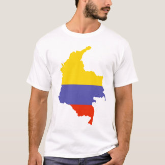Karta av Colombia Tee Shirt