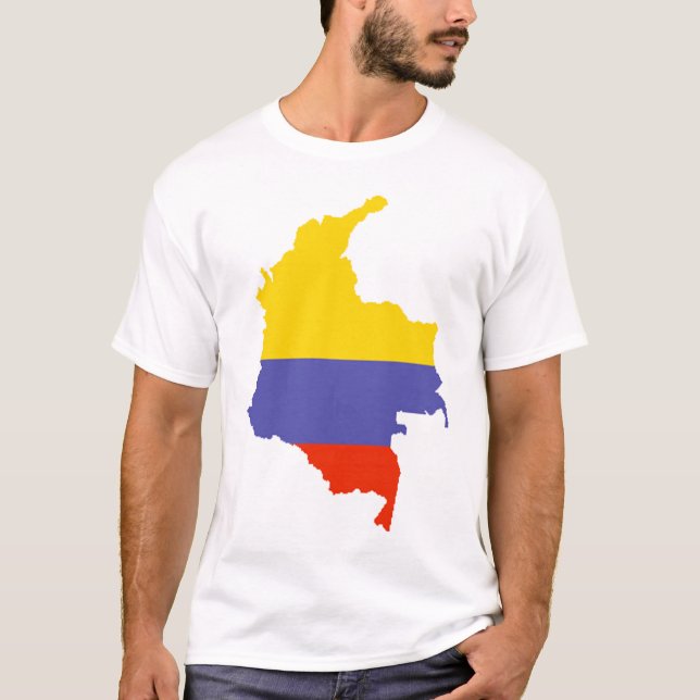 Karta av Colombia Tee Shirt (Framsida)