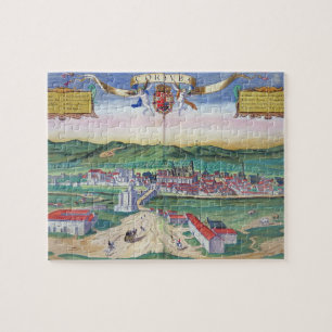Karta av Cordoba, från "Civitates Orbis Terrarum" Pussel