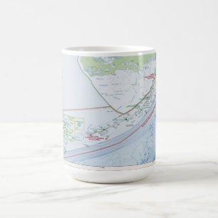 Karta av de Florida nycklarna Kaffemugg