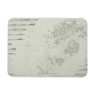 Karta av de Scilly islesna i Britannien Magnet