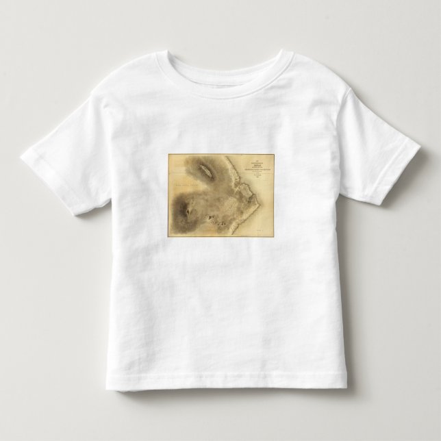 Karta av delen av ön av Hawaii T Shirt (Framsida)