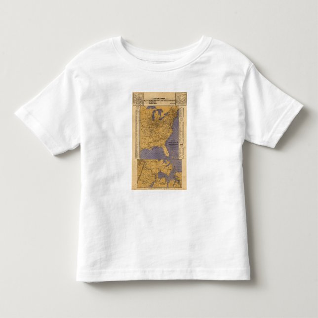 Karta av den atlantiska stater tee shirt (Framsida)