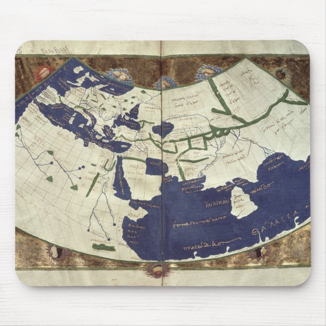 Karta av den bekant världen, från 'Geographia Musmatta (Framsidan)