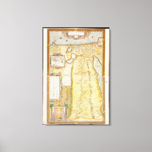 Karta av den forntida egyptenen, 1584 canvastryck