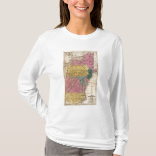 Karta av den mellersta stater t shirt