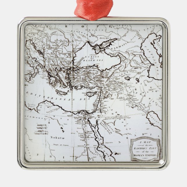 Karta av den östliga delen av det romerska väldet julgransprydnad metall (Framsidan)