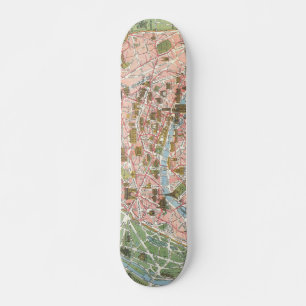 Karta av den Paris skateboarden Oldschool Skateboard Bräda 20 Cm