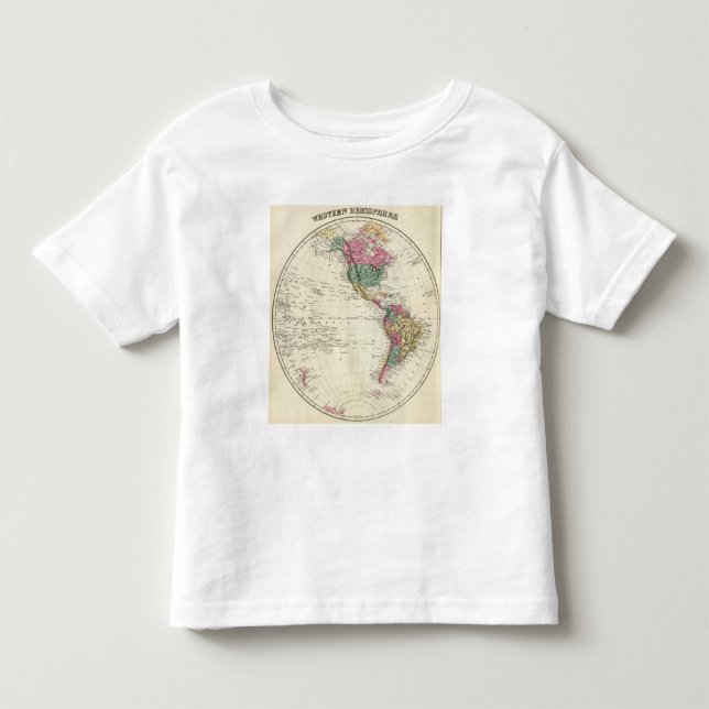 Karta av den westerna halvklotet tee (Framsida)