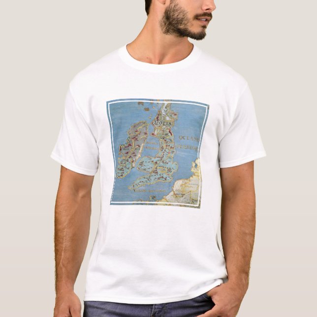 Karta av det 16th århundradet Britannien & T Shirt (Framsida)