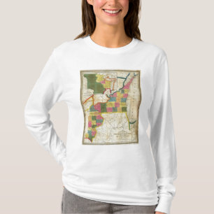 Karta av det avgjorda Wisconsin territoriet Tee