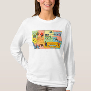 Karta av det Fred Harvey hotellet LocationsCA till T-shirt