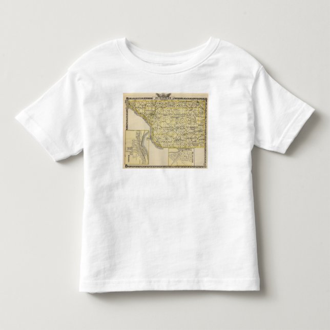 Karta av det JoDaviess länet, Moline och Dunleith Tee (Framsida)