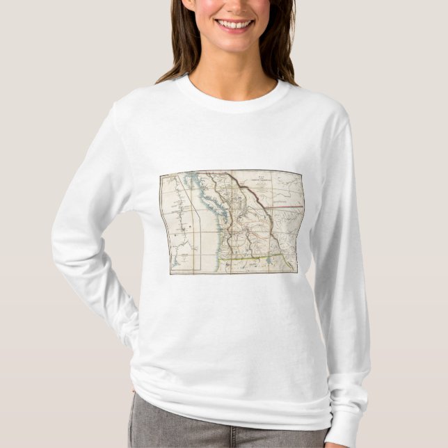 Karta av det Oregon territoriet 2 Tröja (Framsida)