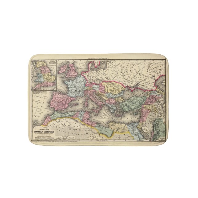 Karta av det romerska väldet badrumsmatta (Framsidan)