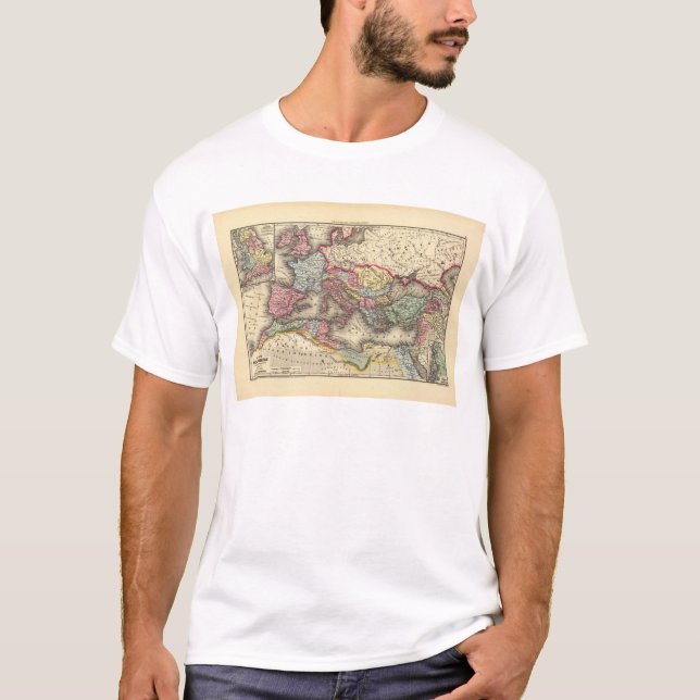 Karta av det romerska väldet tee shirt (Framsida)