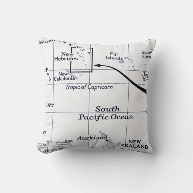 Karta av det South Pacific hav Kudde (Framsida)