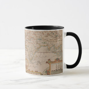 Karta av drake Circumnavigation av jordklotet Mugg