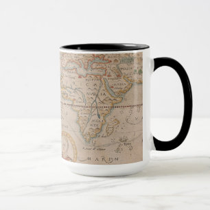 Karta av drake Circumnavigation av jordklotet Mugg