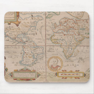 Karta av drake Circumnavigation av jordklotet Musmatta