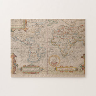 Karta av drake Circumnavigation av jordklotet Pussel