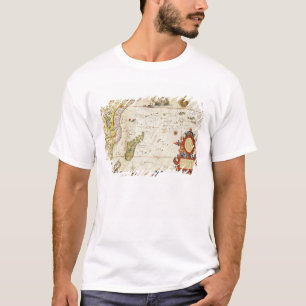 Karta av East Africa och Madagascar, 1596 (räcka T-shirt