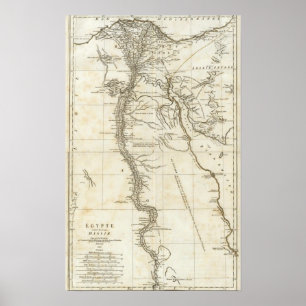 Karta av egyptenen poster
