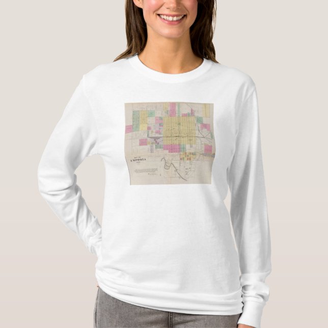 Karta av Emporia, Kansas Tee Shirt (Framsida)