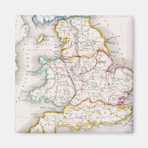 Karta av England Britannia Antiqua Magnet