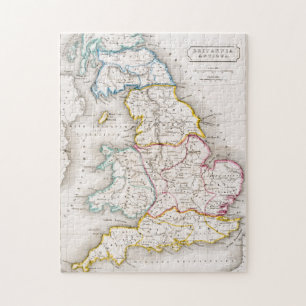 Karta av England Britannia Antiqua Pussel